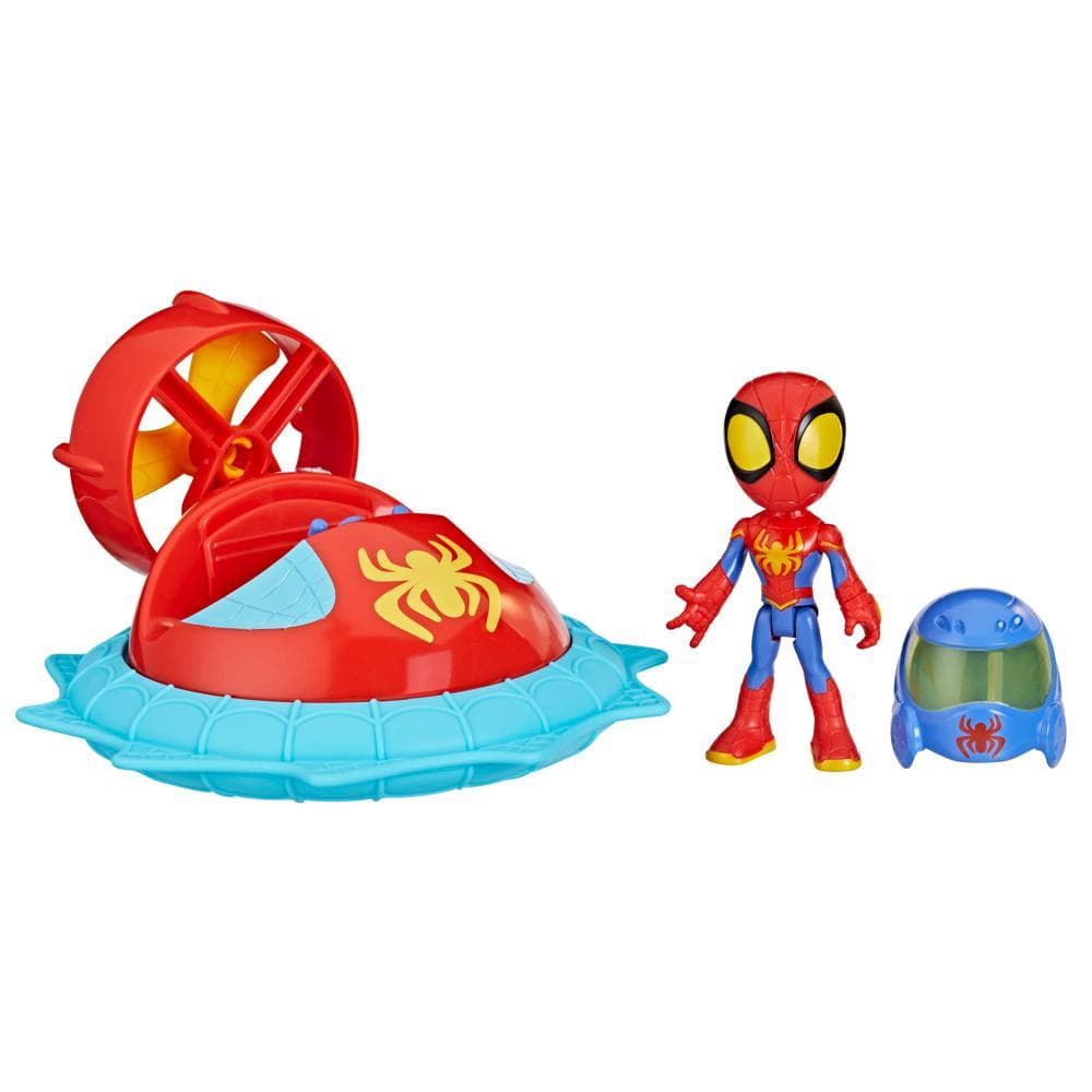 Marvel Spidey and His Amazing Friends Web-Spinners Spidey mit Luftkissen-Gleiter