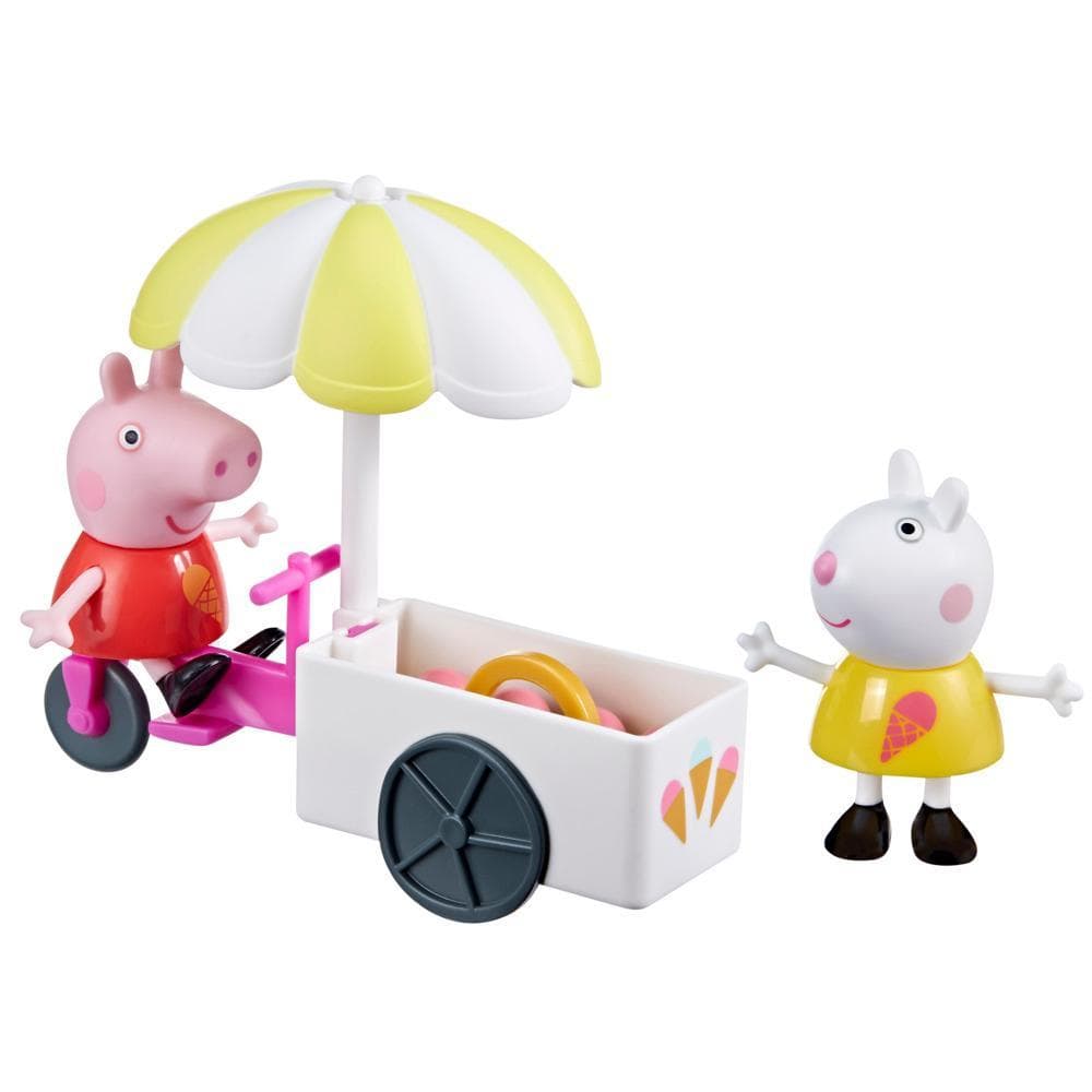 Peppa Pig Spielzeuge Peppa liefert Eis, Spielset mit 2 Peppa Pig Figuren, Vorschulspielzeug