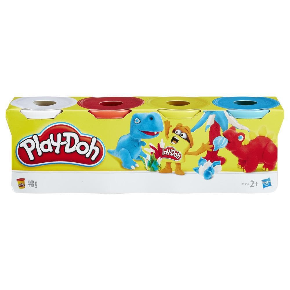 Play-Doh 4er-Pack Grundfarben, 112g-Dosen