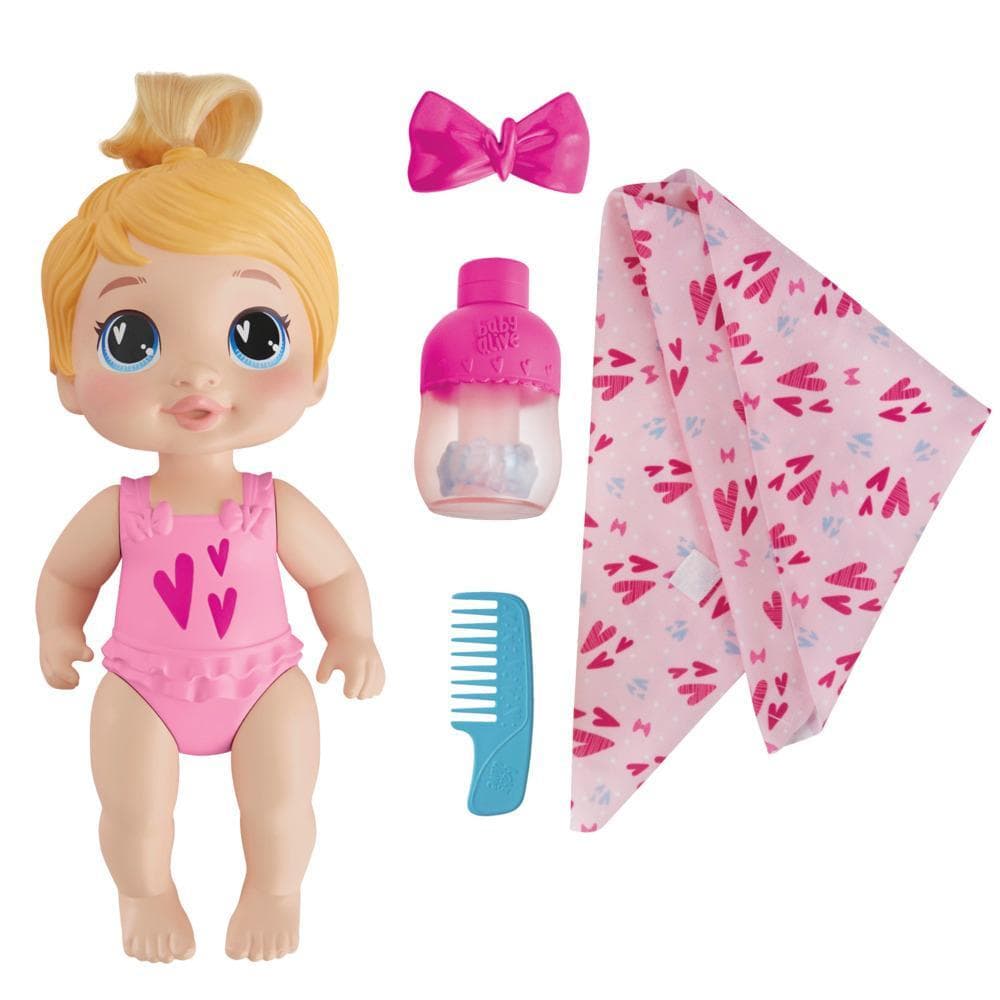 Baby Alive Shampoo Snuggle Harper Hugs, Κούκλα κούκλα μωρό με ξανθά μαλλιά για παιχνίδια με νερό