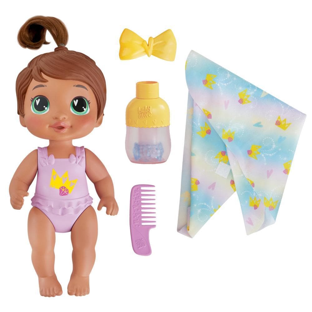 Baby Alive Shampoo Snuggle Sophia Sparkle, Κούκλα μωρό με καστανά μαλλιά για παιχνίδια με νερό