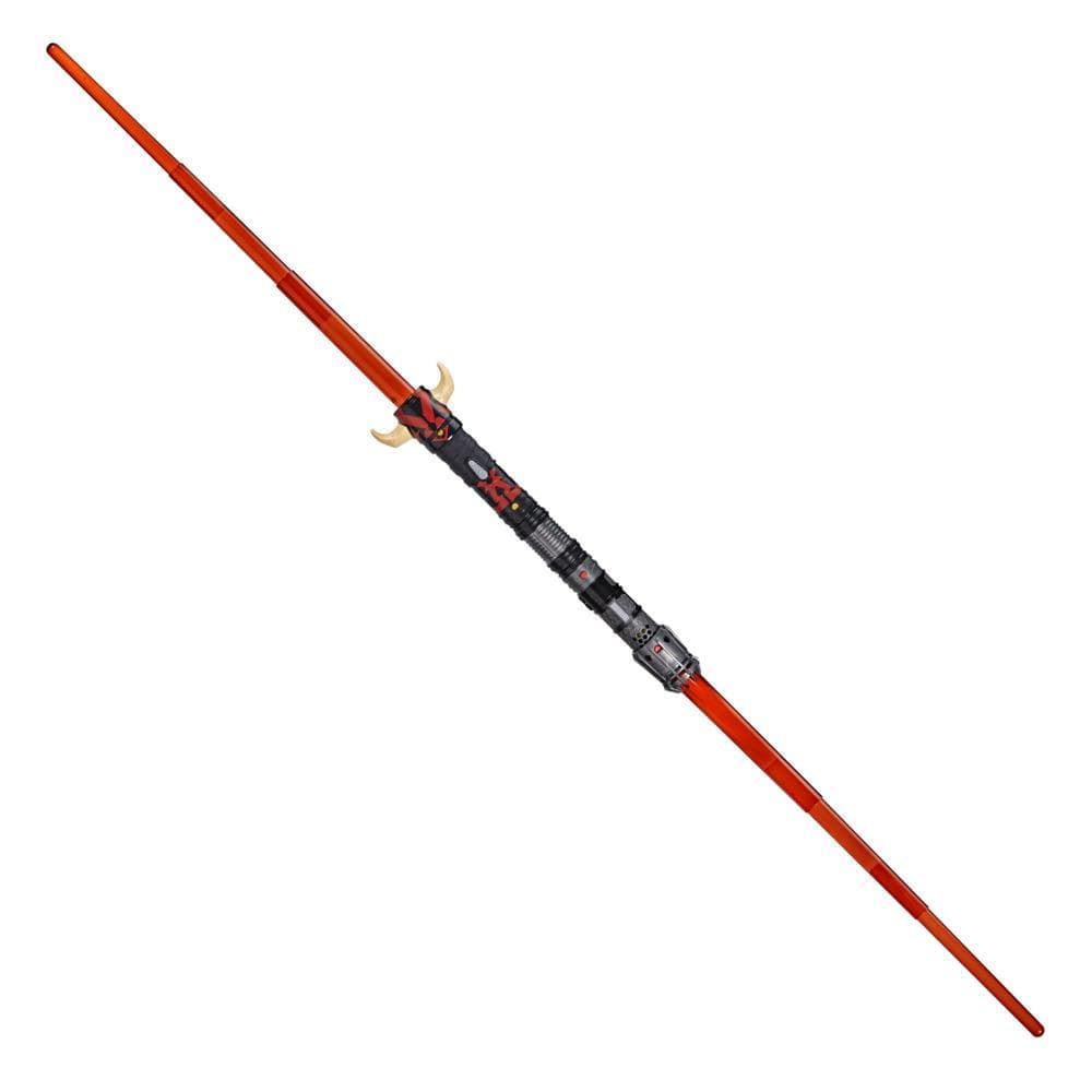 Star Wars Lightsaber Forge Darth Maul Double-Bladed Electronic Red Lightsaber Roleplay Toy, Kids Ages 4 and Up