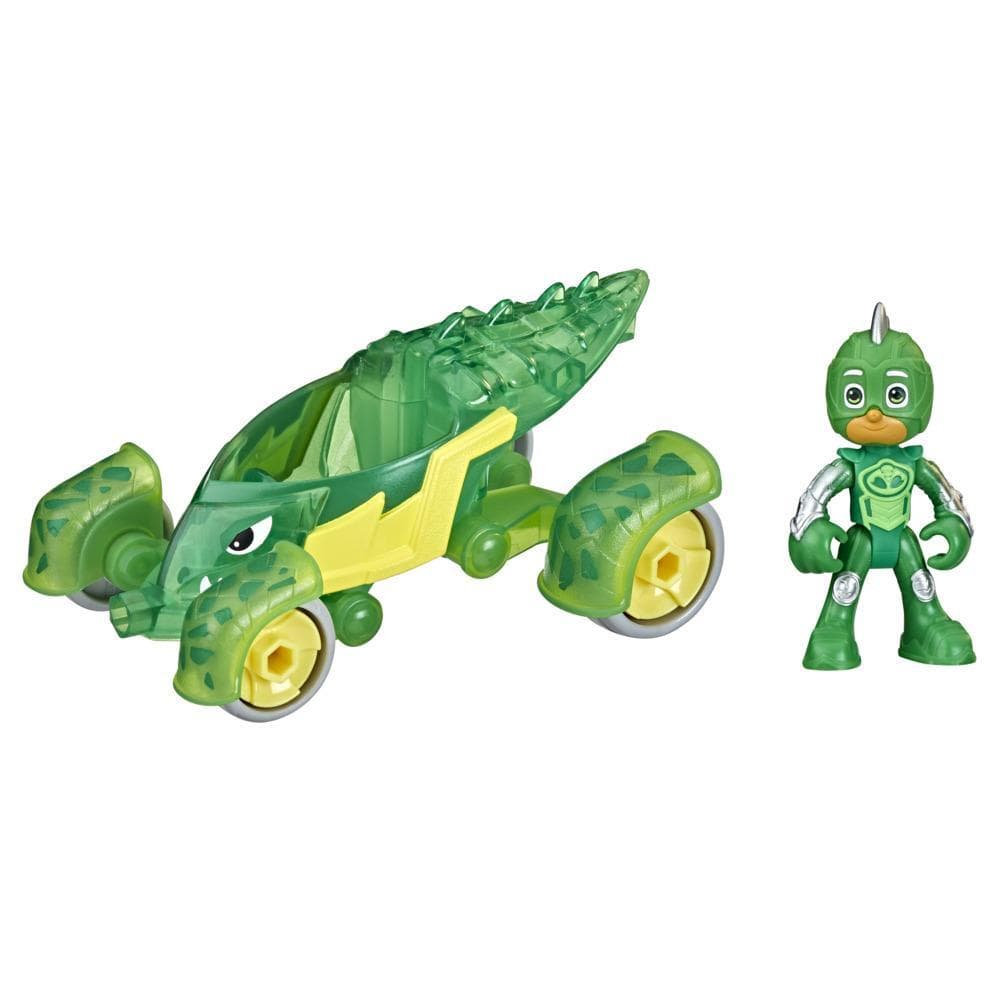 PJ Masks Animal Power Gekko-Mobile Preschool Toy, Gekko Car with Gekko Action Figure for Kids Ages 3 and Up