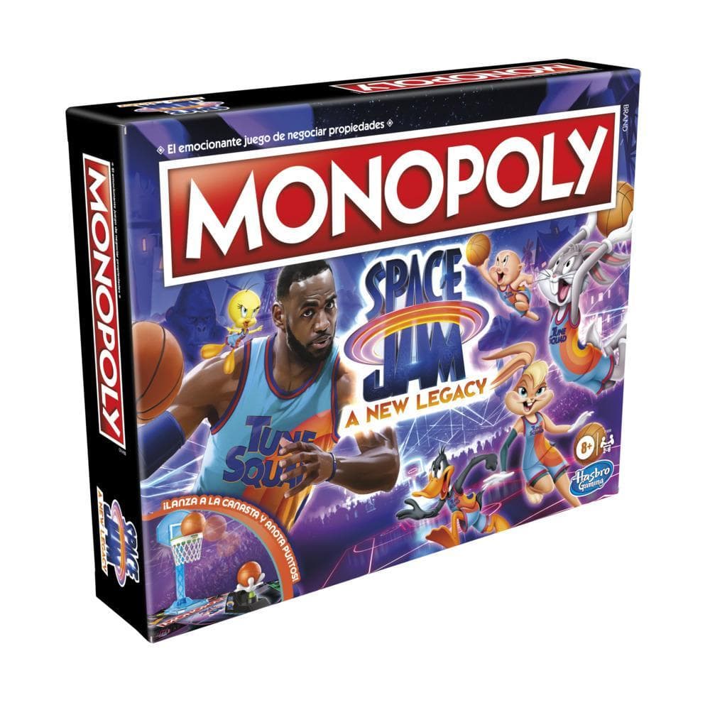 Monopoly: Space Jam: A New Legacy Edition Family Board Game, LeBron James Space Jam 2 Game, for Kids Ages 8 and Up