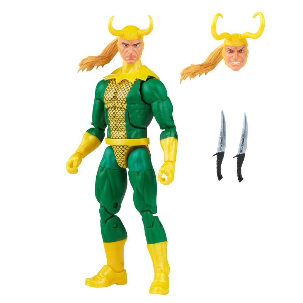 Marvel Legends Series Loki 6-inch Retro Action Figure Toy, 3 Accessories