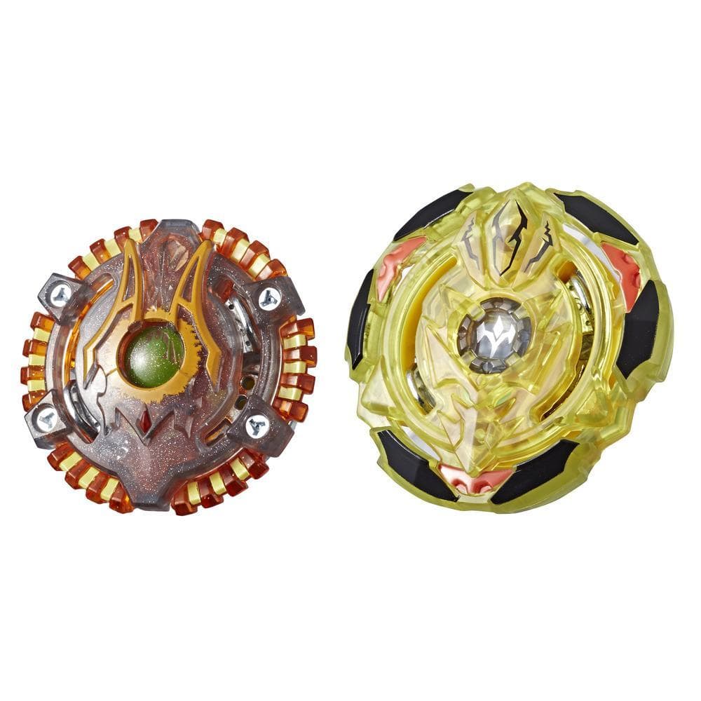 Beyblade Burst Turbo Slingshock Dual Pack Spiral Treptune T4, Lava-X Anubion A4