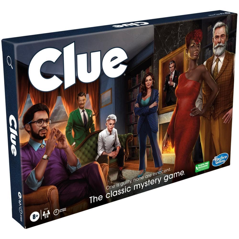 Clue Board Game, Mystery Games for 2-6 Players, Family Games for Kids Ages 8 and Up