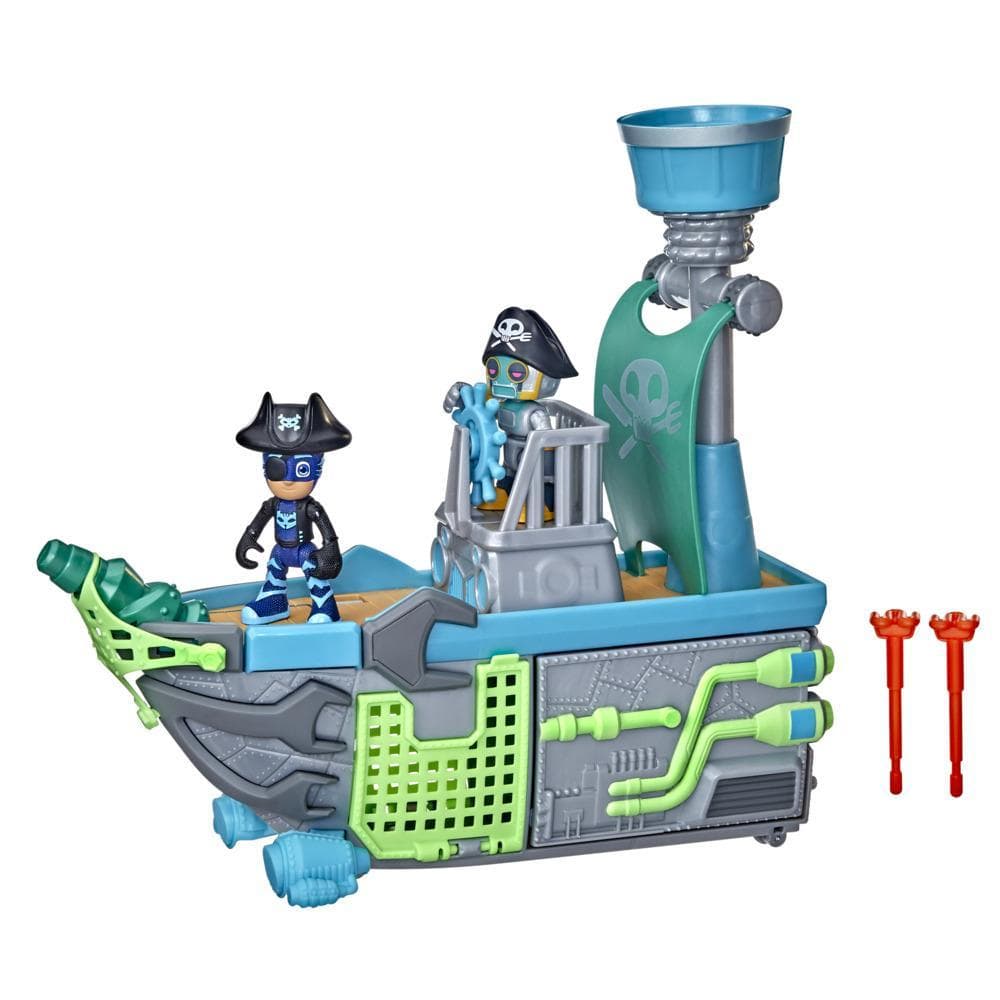 PJ Masks Sky Pirate Battleship Preschool Toy, Vehicle Playset with 2 Action Figures for Kids Ages 3 and Up