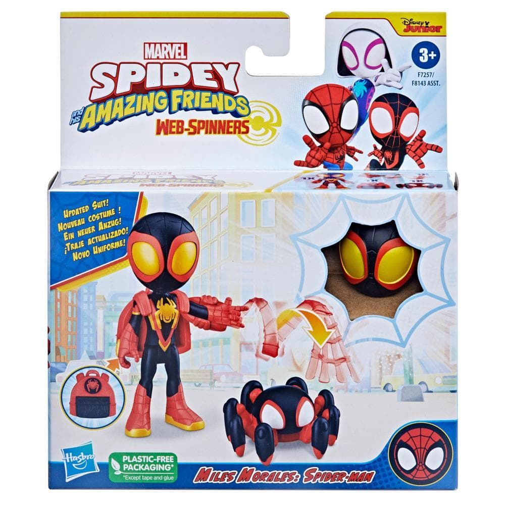 Marvel Spidey and His Amazing Friends Web-Spinners, Miles Morales Spider-Man Figure