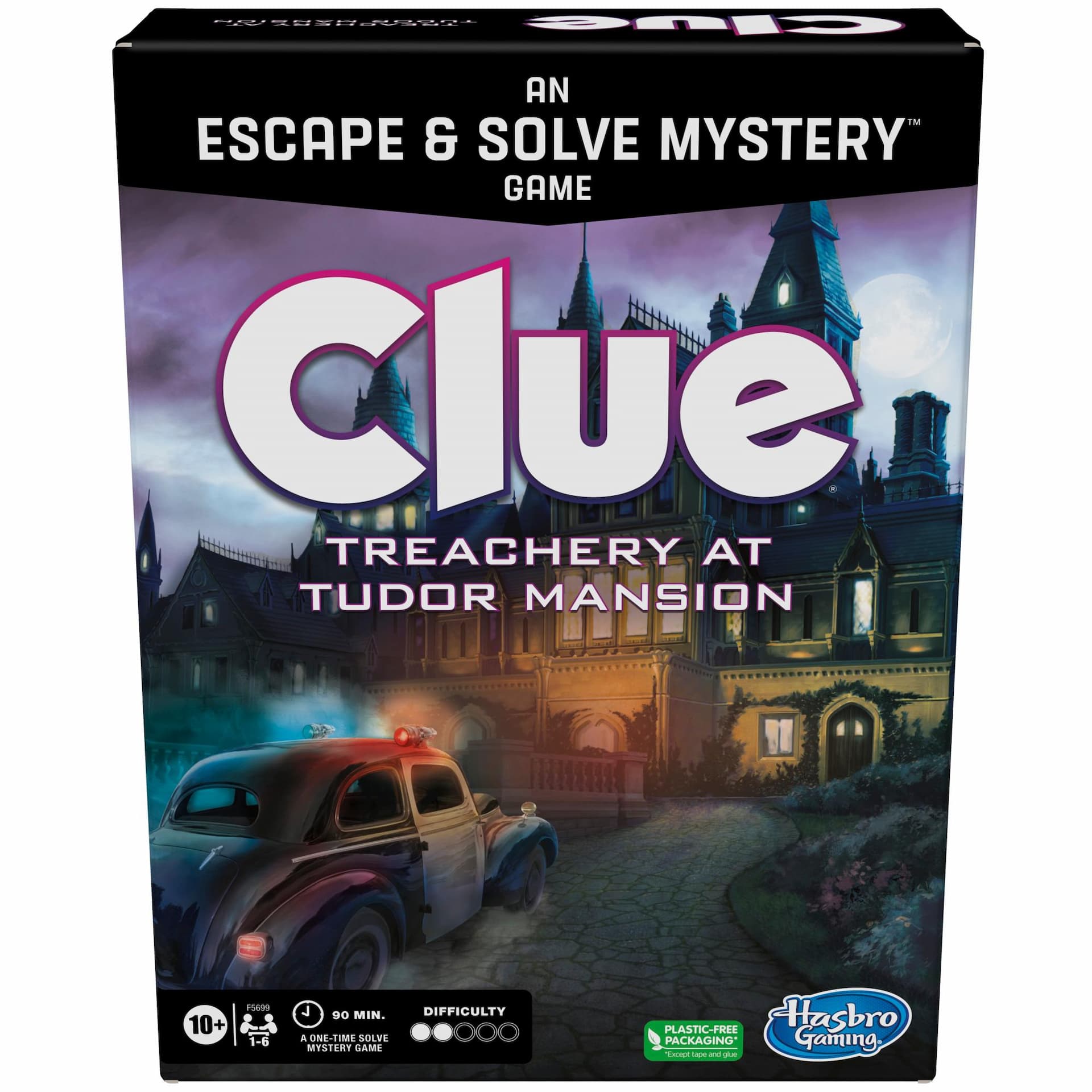 Clue Treachery at Tudor Mansion, An Escape & Solve Mystery Game, Cooperative Family Board Game, Mystery Games for Ages 10+, 1- 6 Players