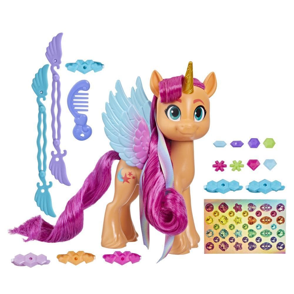 My Little Pony: Make Your Mark Toy Ribbon Hairstyles Sunny Starscout - 6-Inch Pony for Kids and Hair Styling Accessories