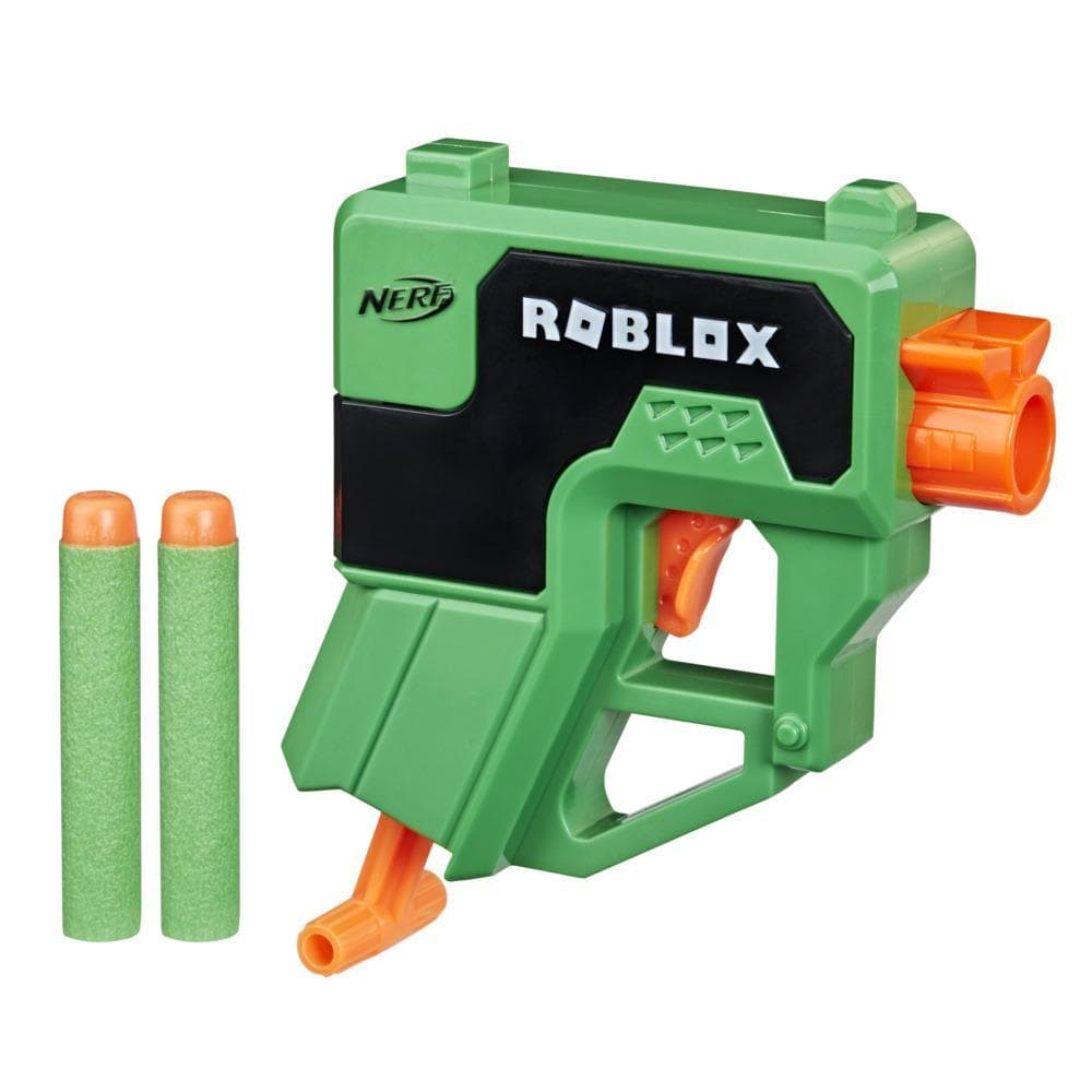 Nerf Roblox Mad City: Plasma Ray Dart Blaster, Priming Handle, 2 Nerf Elite Darts, Code To Unlock In-Game Virtual Item