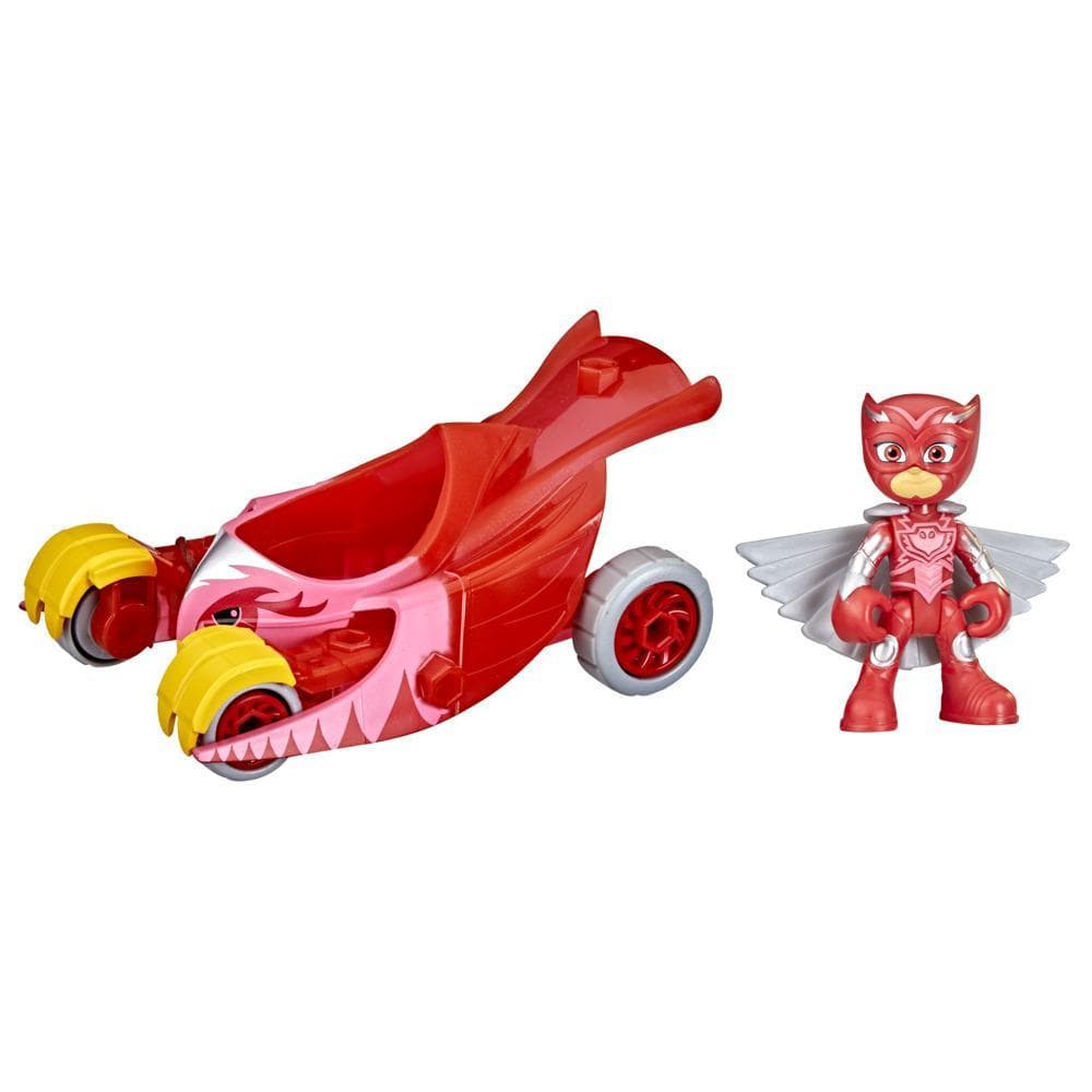 PJ Masks Animal Power Owl Glider Preschool Toy, Owlette Car with Owlette Action Figure for Kids Ages 3 and Up
