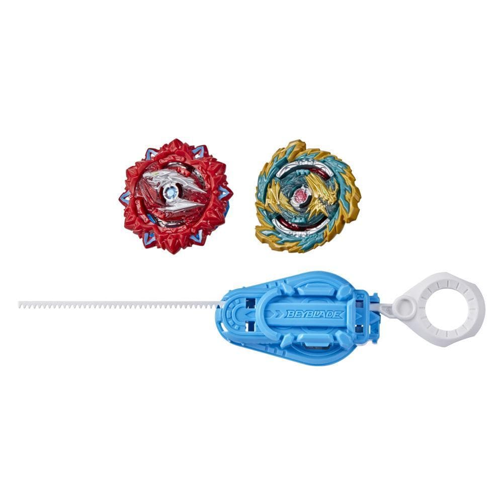 Beyblade Burst Surge Speedstorm Dragon Fire Faceoff -- 2 Tops, Launchers and Flame Forge Disc, Battling Game Toy