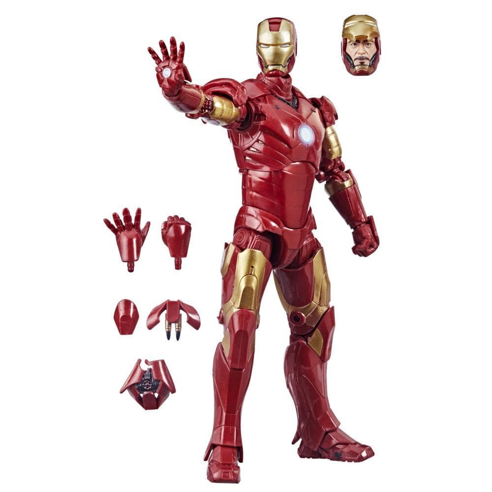 Hasbro Marvel Legends Series 6-inch Scale Action Figure Toy Iron Man Mark 3, Includes Premium Design and 5 Accessories