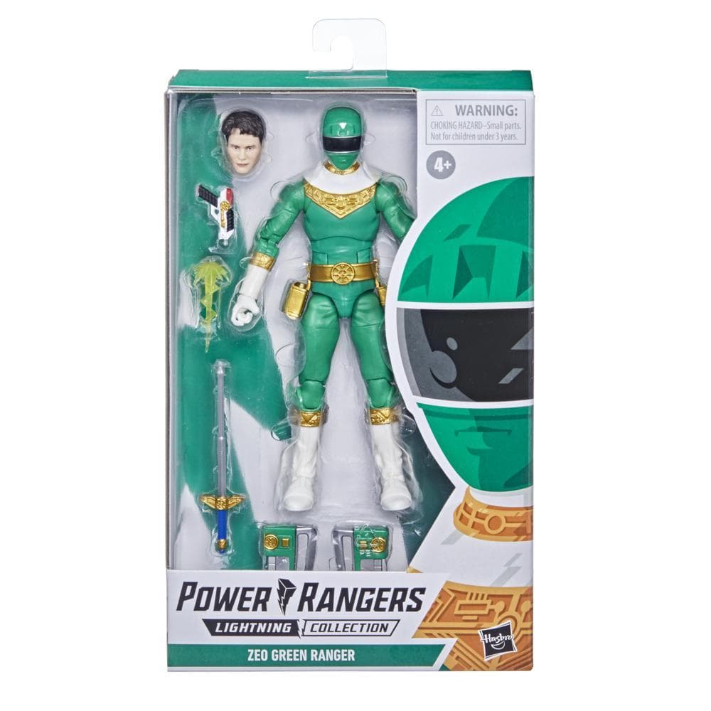 Power Rangers Lightning Collection Zeo IV Green Ranger 6-Inch Premium Collectible Action Figure Toy with Accessories