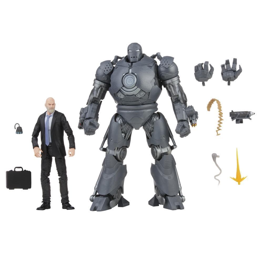 Hasbro Marvel Legends Series 6-inch Scale Action Figure Toy 2-Pack Obadiah Stane and Iron Monger, Includes Premium Design and 8 Accessories