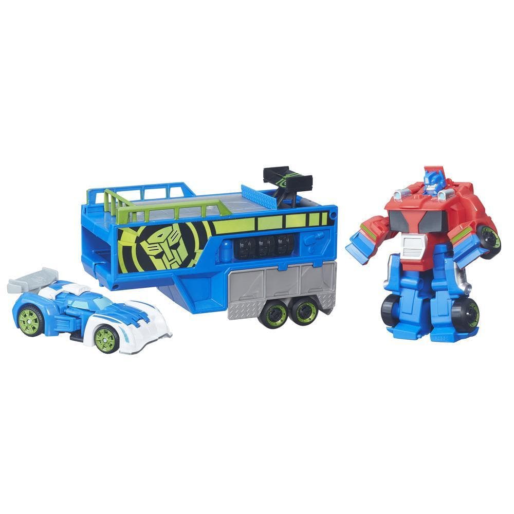 Playskool Heroes Transformers Rescue Bots Optimus Prime Racing Trailer