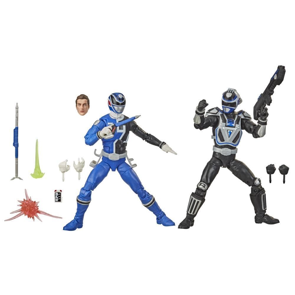 Power Rangers Lightning Collection S.P.D. Squad B Blue Ranger Vs. Squad A Blue Ranger 2-Pack 6-Inch Action Figure Toys