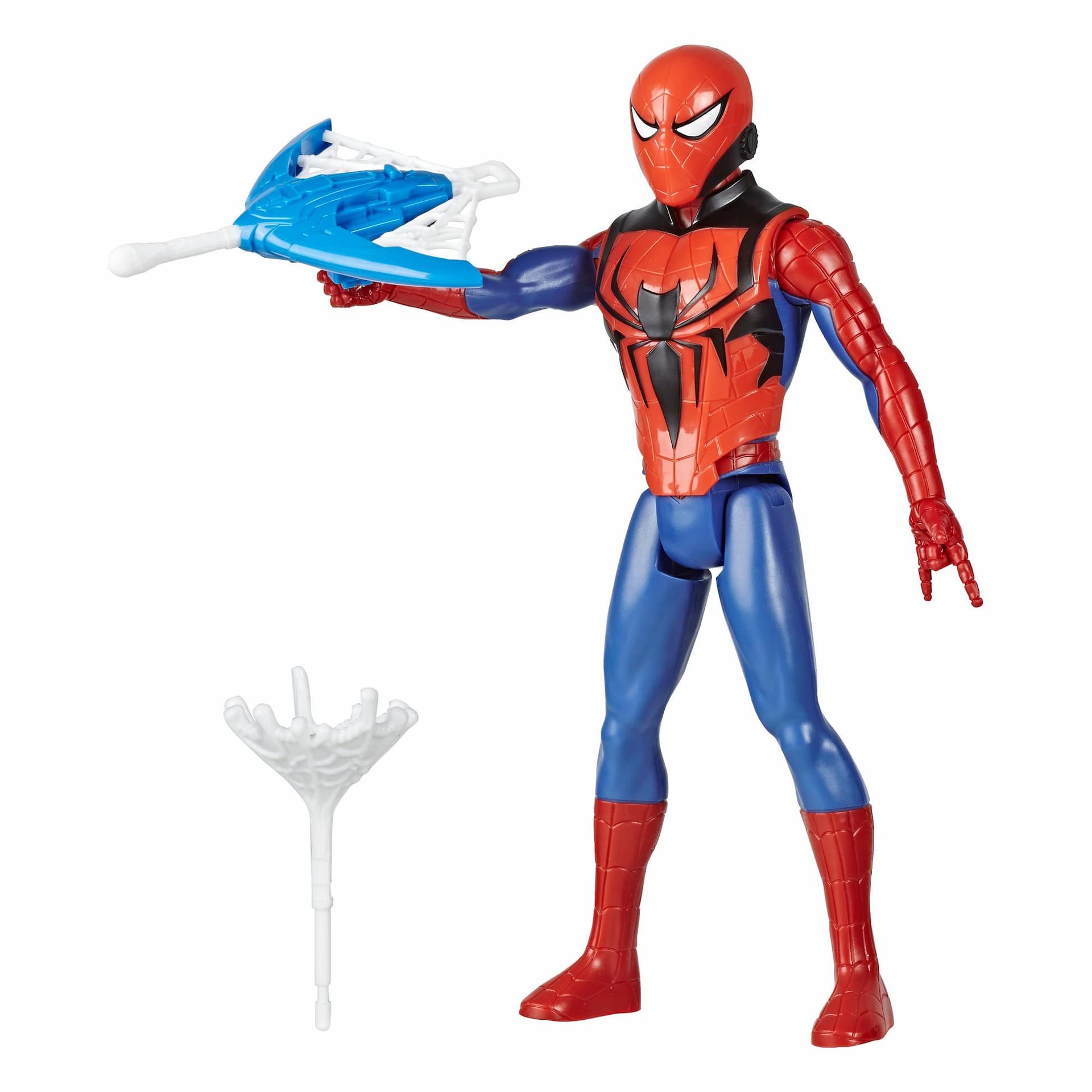 Marvel Spider-Man Titan Hero Series Blast Gear Spider-Man Action Figure, 12-Inch Toy, With Launcher and Projectiles, Ages 4 And Up