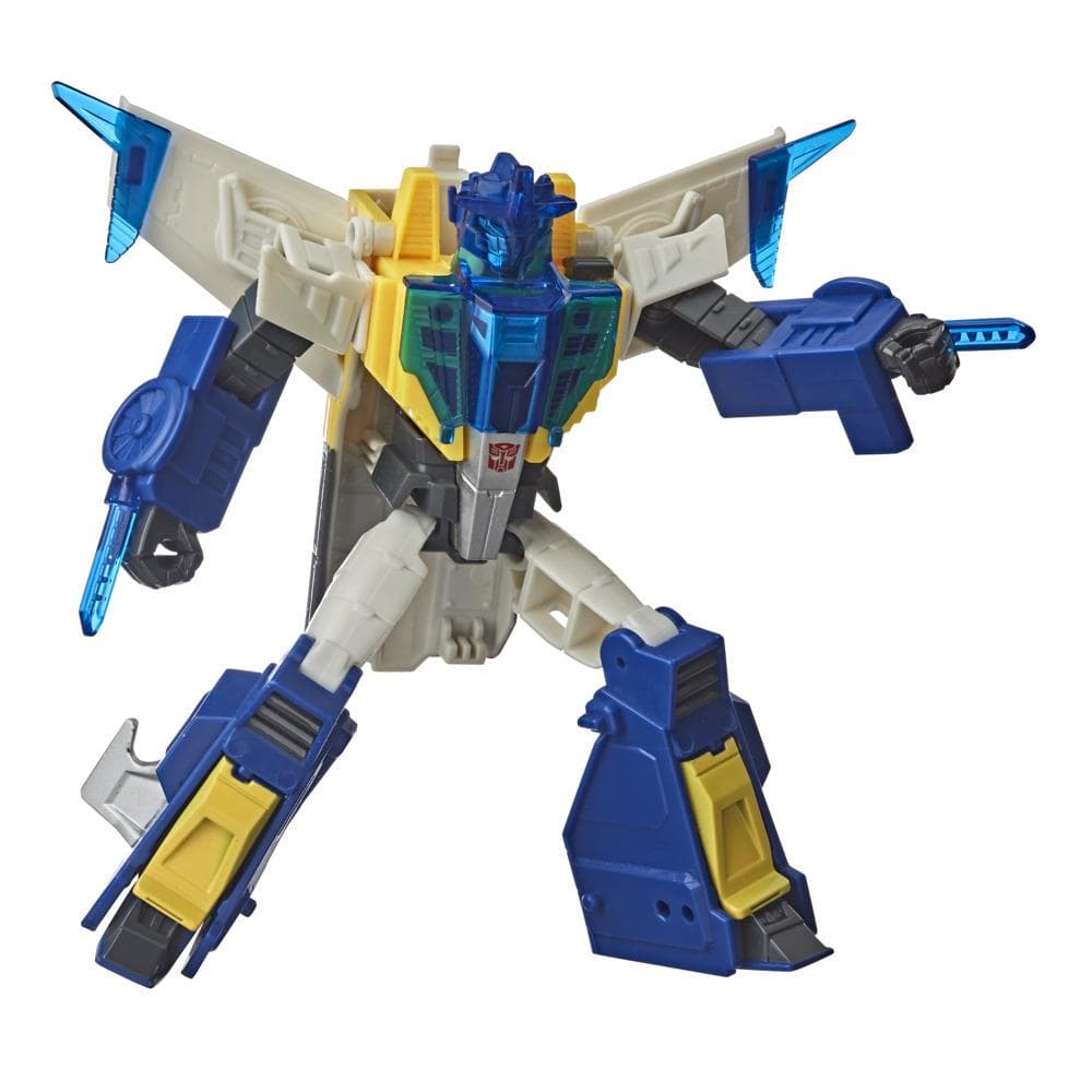 Transformers Meteorfire Cyberverse Adventures Battle Call Trooper Class Meteorfire Action Figure, Voice Activated Energon Power Lights