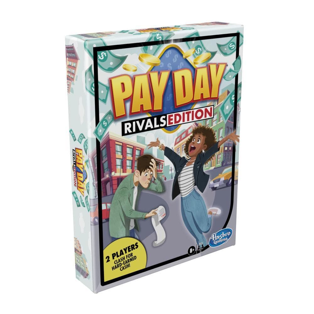 Pay Day Rivals Edition Board Game, Fun Family Game for 2 Players, Money Game for Kids Ages 8 and Up