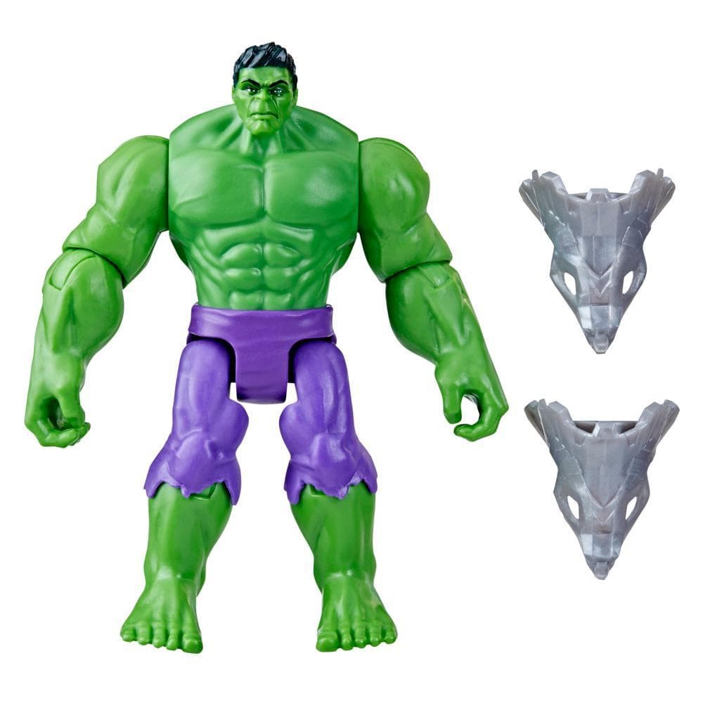 Marvel Mech Strike Mechasaurs Hulk Action Figure, with Weapon Accessories (4.5")