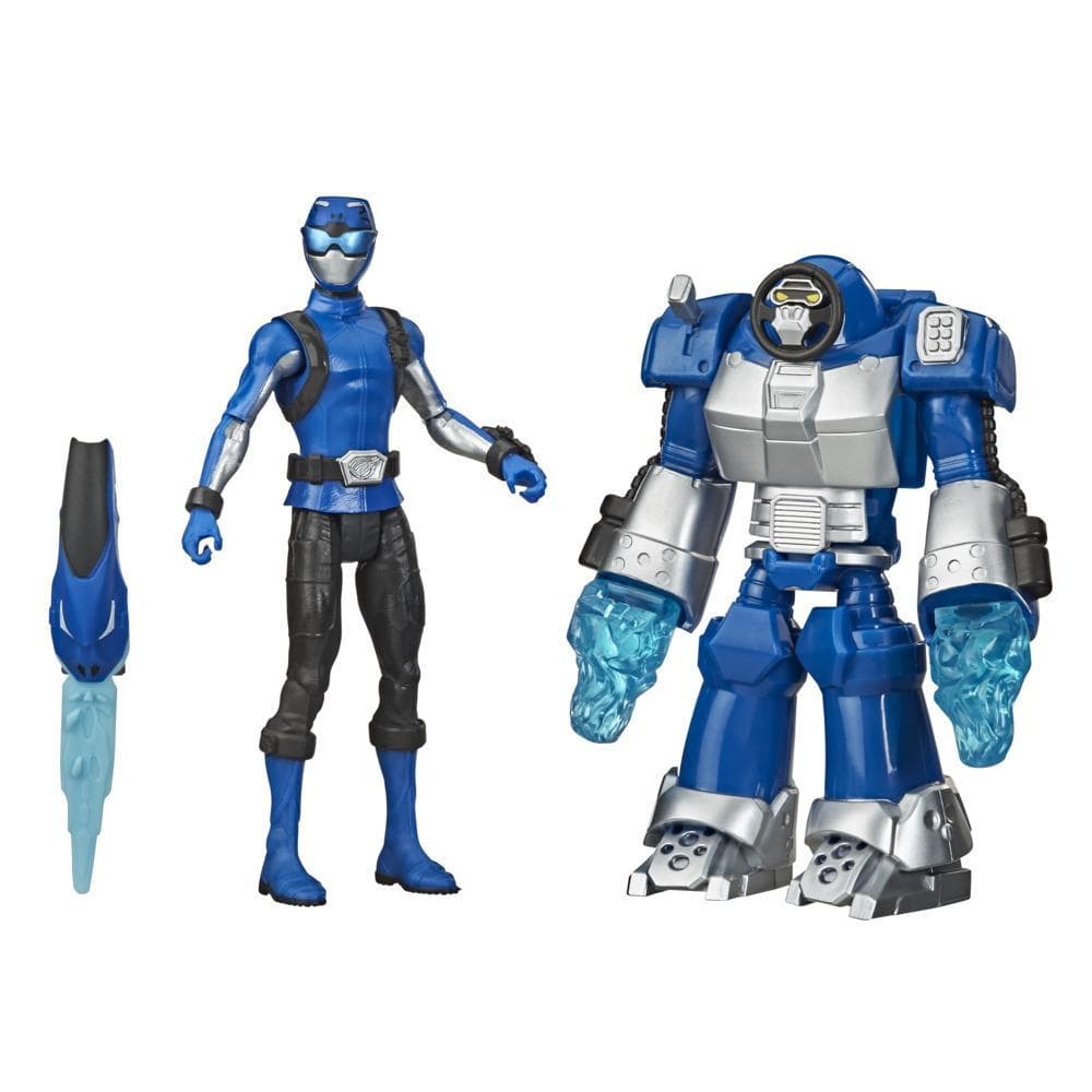 Power Rangers Beast Morphers Blue Ranger and Smash Beastbot 6-inch Action Figures Inspired by the Power Rangers TV Show