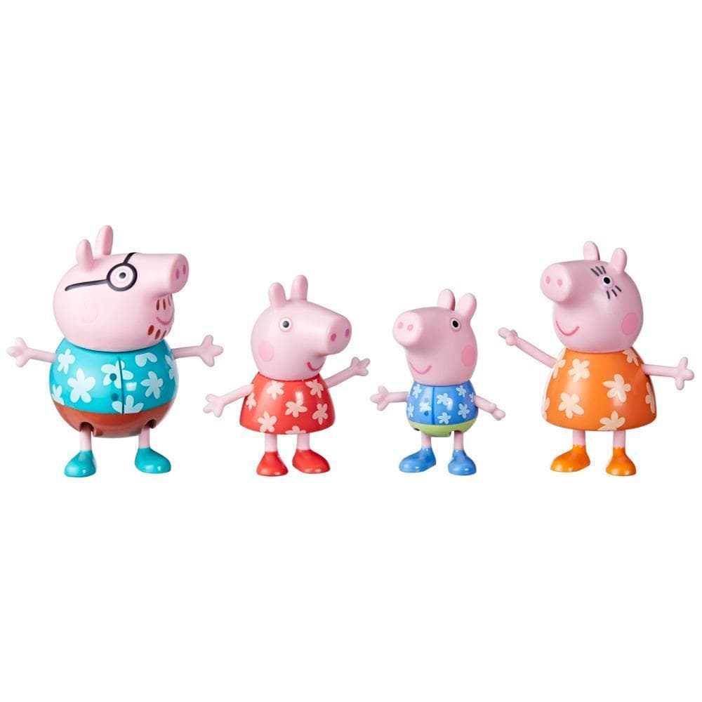 Peppa Pig Toys Peppa's Family Holiday, 4 Vacation-Themed Peppa Pig Figures, Preschool Toys