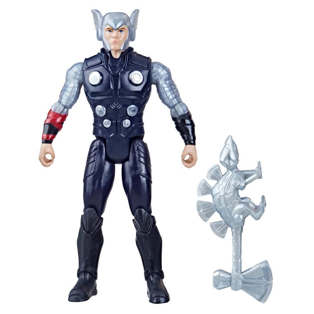 Marvel Mech Strike Mechasaurs Thor Action Figure, with Weapon Accessory (4")