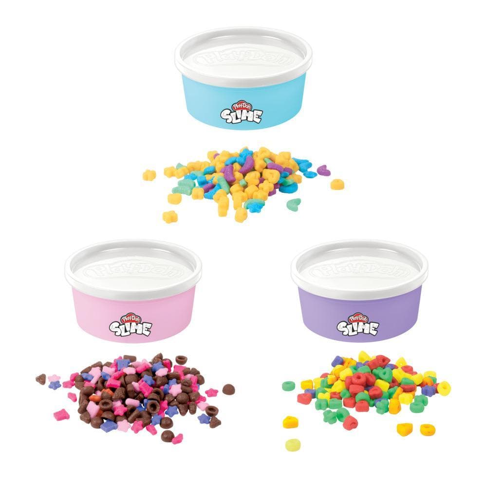 Play-Doh Slime Cereal Themed 3-Count Bundle, 4.5-Ounce Milky-Colored Non-Toxic Play-Doh Slime Compound with Mix-In Bits