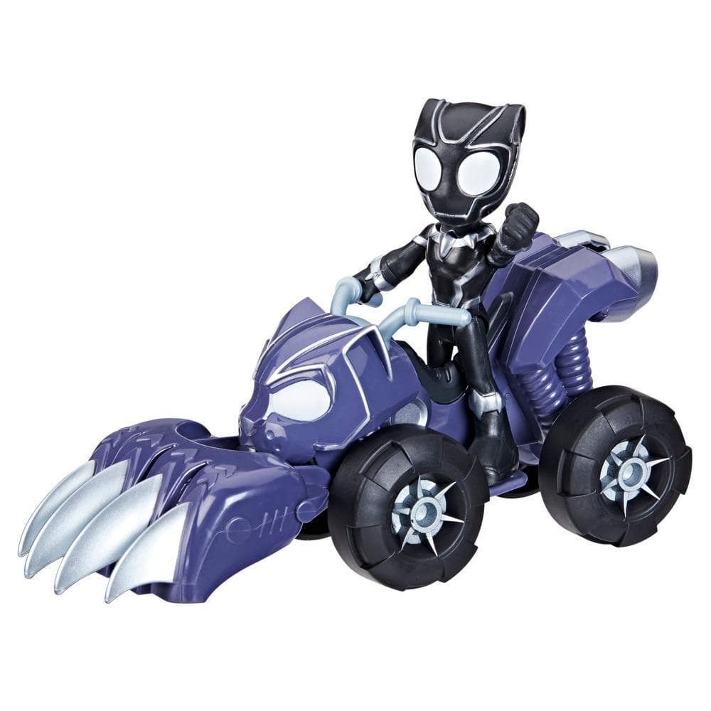 Marvel Spidey and His Amazing Friends Black Panther, Panther Patroller Toy Set for Kids 3+