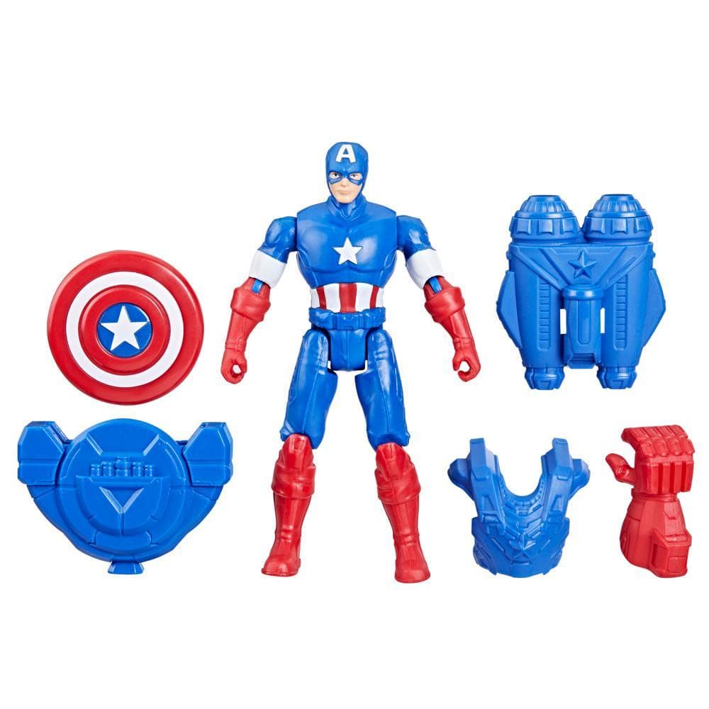 Marvel Avengers Epic Hero Series Battle Gear 4" Captain America Action Figure for Kids 4+