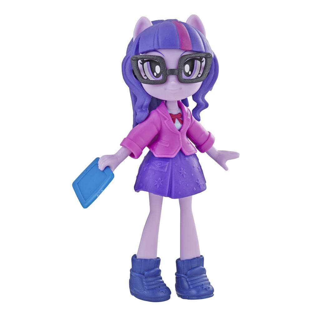 My Little Pony Equestria Girls Brigada de moda minimuñeca Twilight Sparkle de 7,5 cm con ropa removible, zapatos y accesorio, para niñas de 5 años en adelante