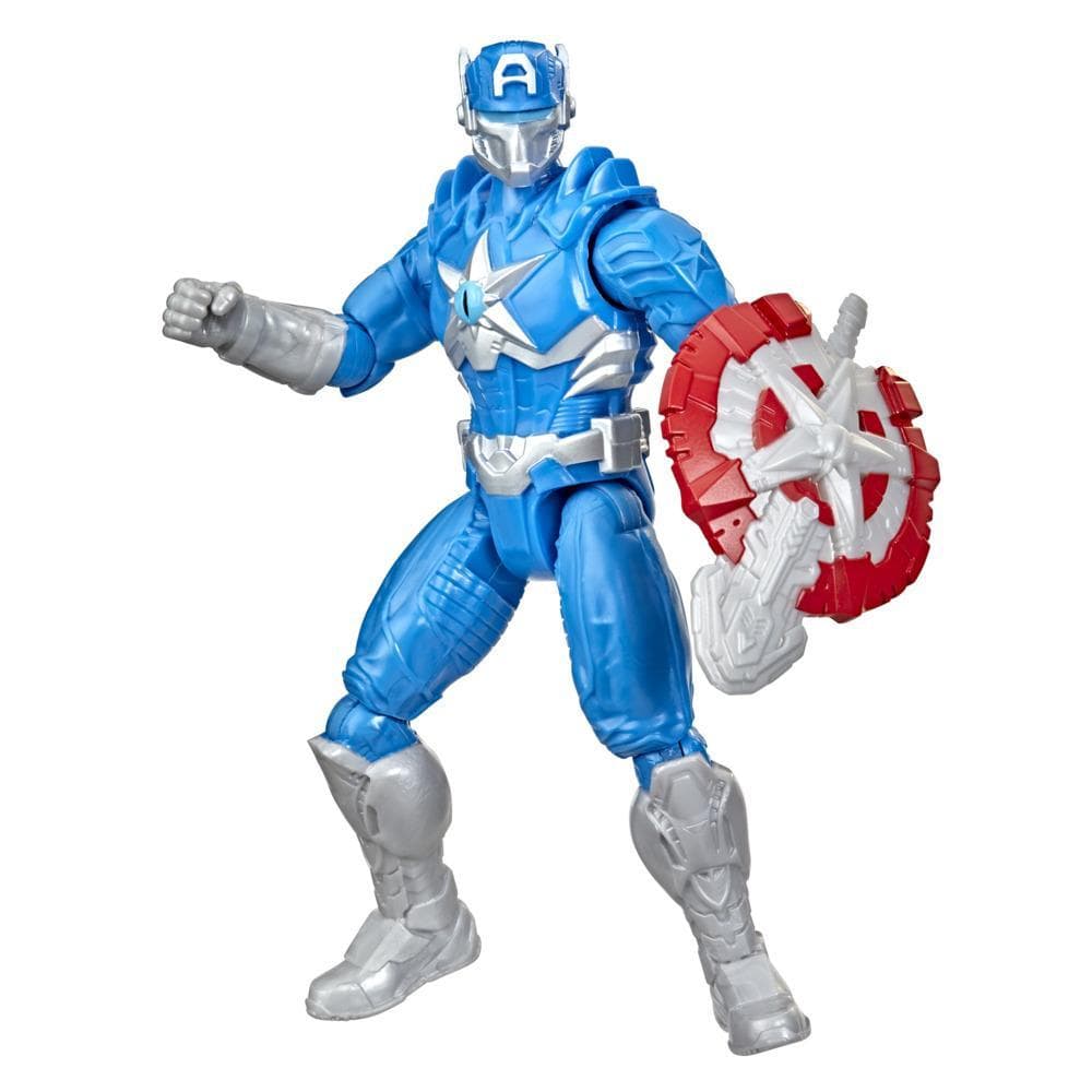 Marvel Avengers Mech Strike Monster Hunters - Figura Capitán América de 15 cm