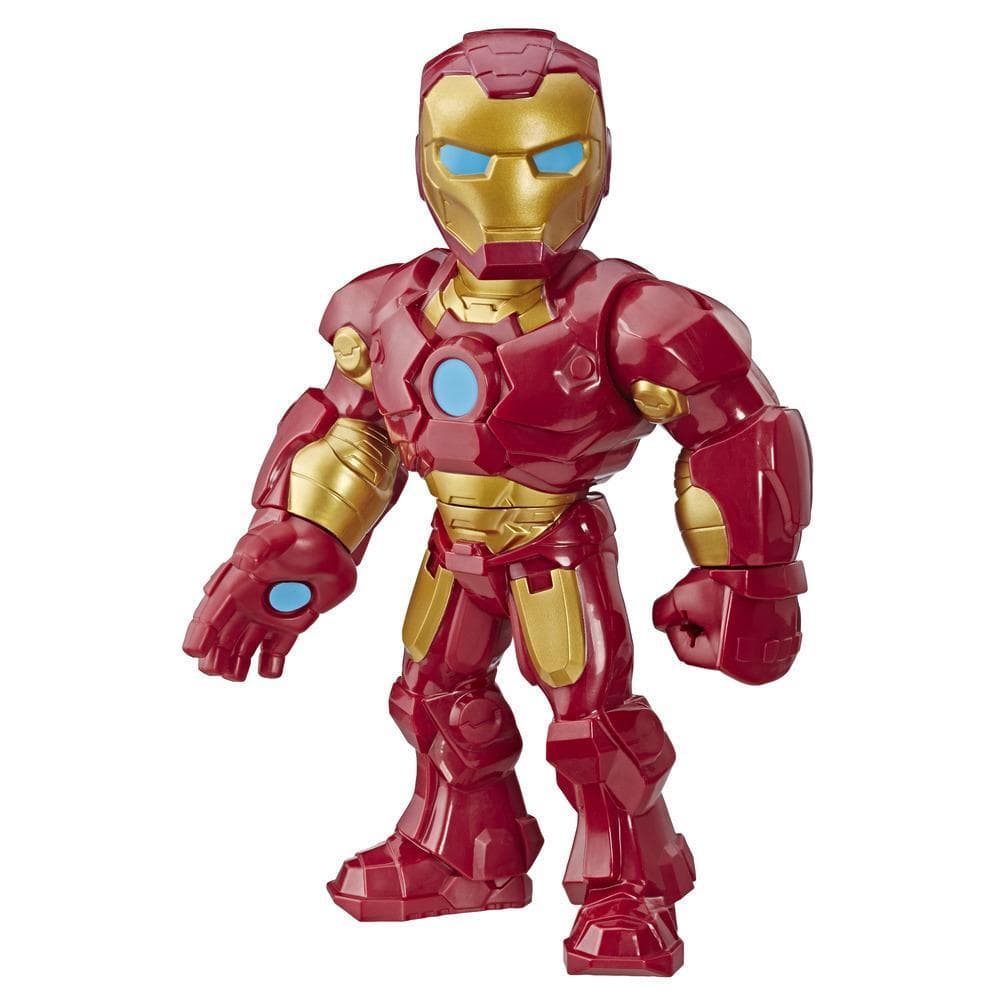 Figura de acción de 25 cm coleccionable de Iron Man de Playskool Heroes Marvel Super Hero Adventures Mega Mighties, Juguetes para niños a partir de los 3 años