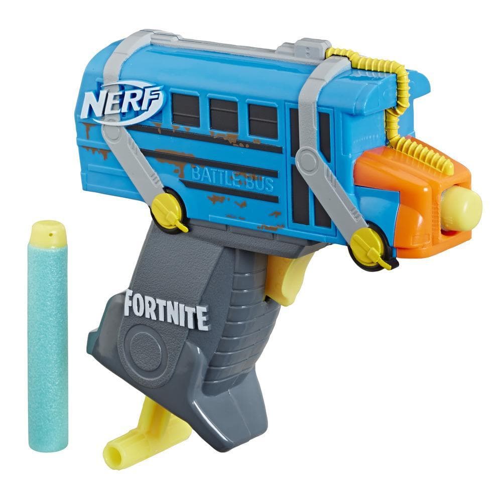 Lanzadardos de juguete Micro bus de combate Nerf MicroShots y 2 dardos Nerf Elite oficiales