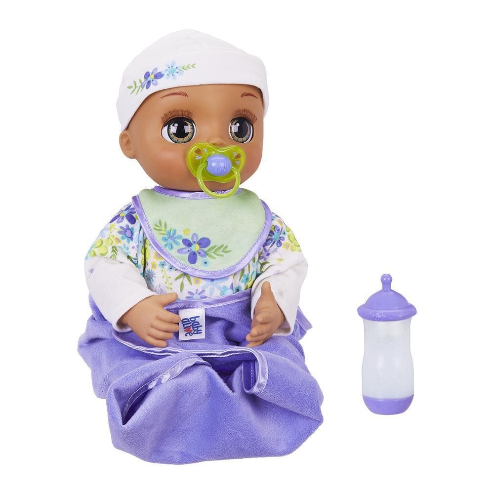 Baby Alive Mi bebita de verdad: Realista muñeca bebé morena con más de 80 expresiones, movimientos y sonidos reales de bebé, y accesorios para muñeca. Juguete para niñas y niños de 3 años en adelante