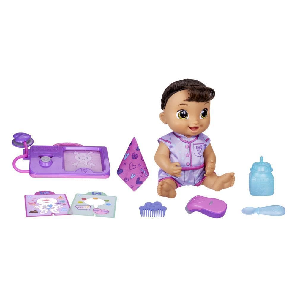 Baby Alive - Muñeca Lulu Achoo - Cabello castaño