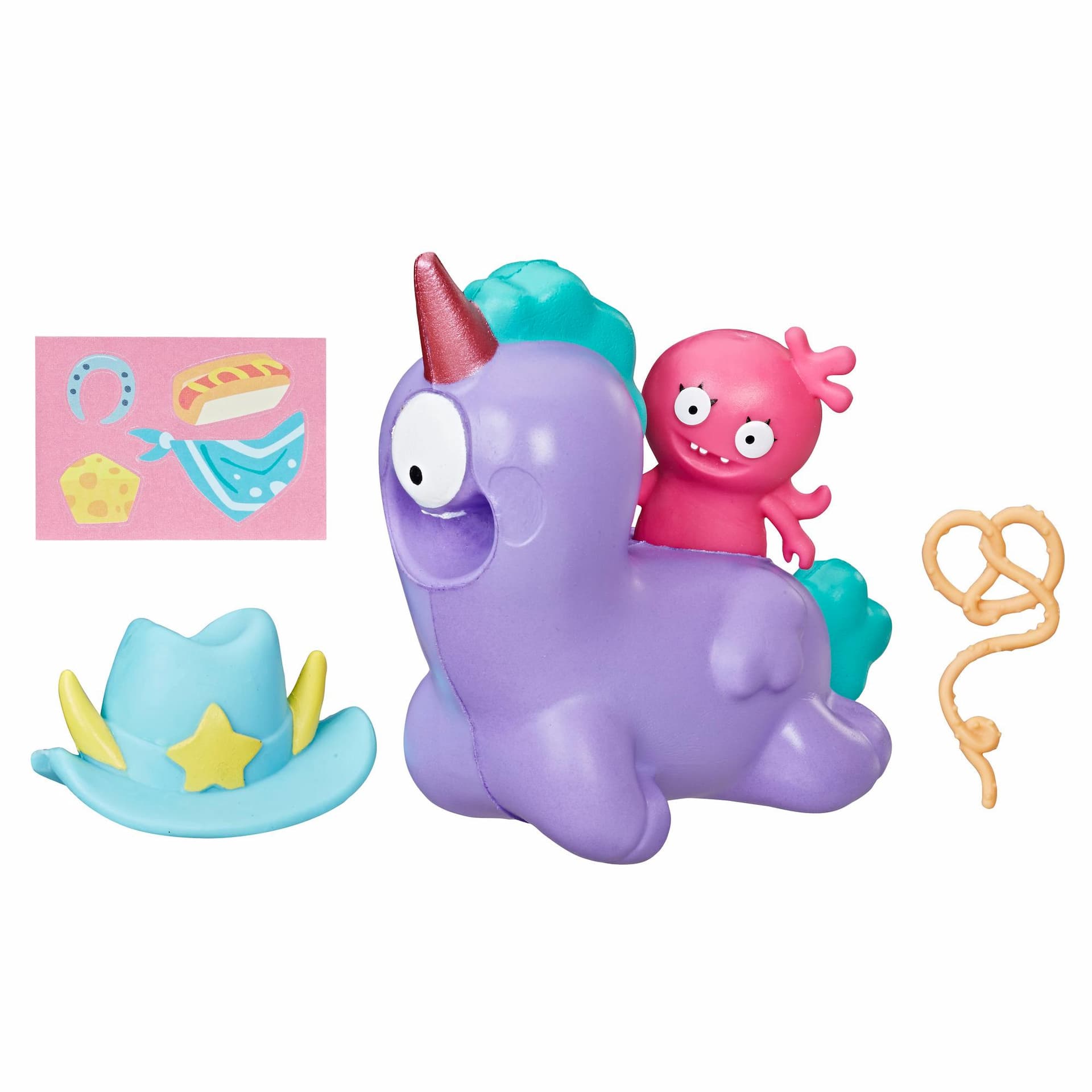 UglyDolls Moxy y Peggy-móvil blandito, 2 figuras de juguete con accesorios