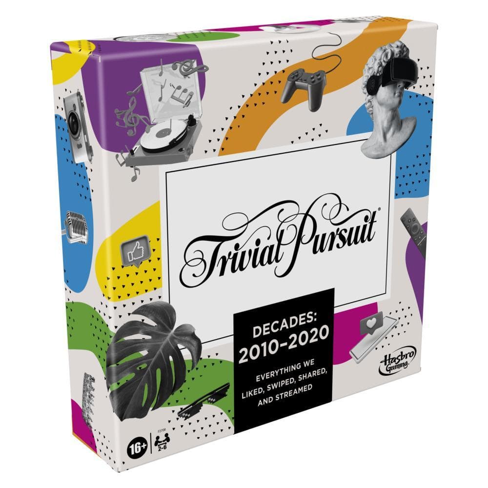 Trivial Pursuit Décennie : 2010-2020, jeu de plateau pour adultes et ados, jeu-questionnaire sur la culture pop, dès 16 ans