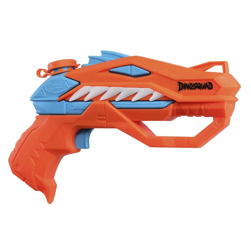 Nerf Super Soaker DinoSquad, blaster à eau Raptor-Surge actionné par la détente, jeu d'eau extérieur d'été