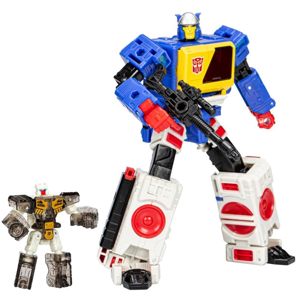 Transformers Generations Legacy Evolution, figurines à conversion Twincast et Autobot Rewind classe Voyageur de 17,5 cm