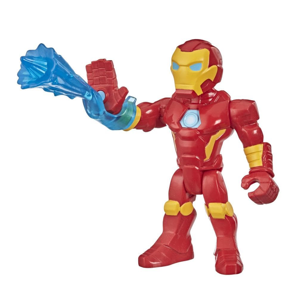 Playskool Heroes Marvel Super Hero Adventures Mega Mighties, figurine Iron Man de 12,5 cm avec répulseur