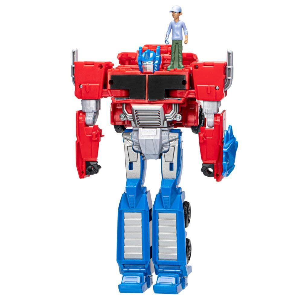 Transformers EarthSpark, figurine Spin Changer Optimus Prime avec figurine Robby Malto