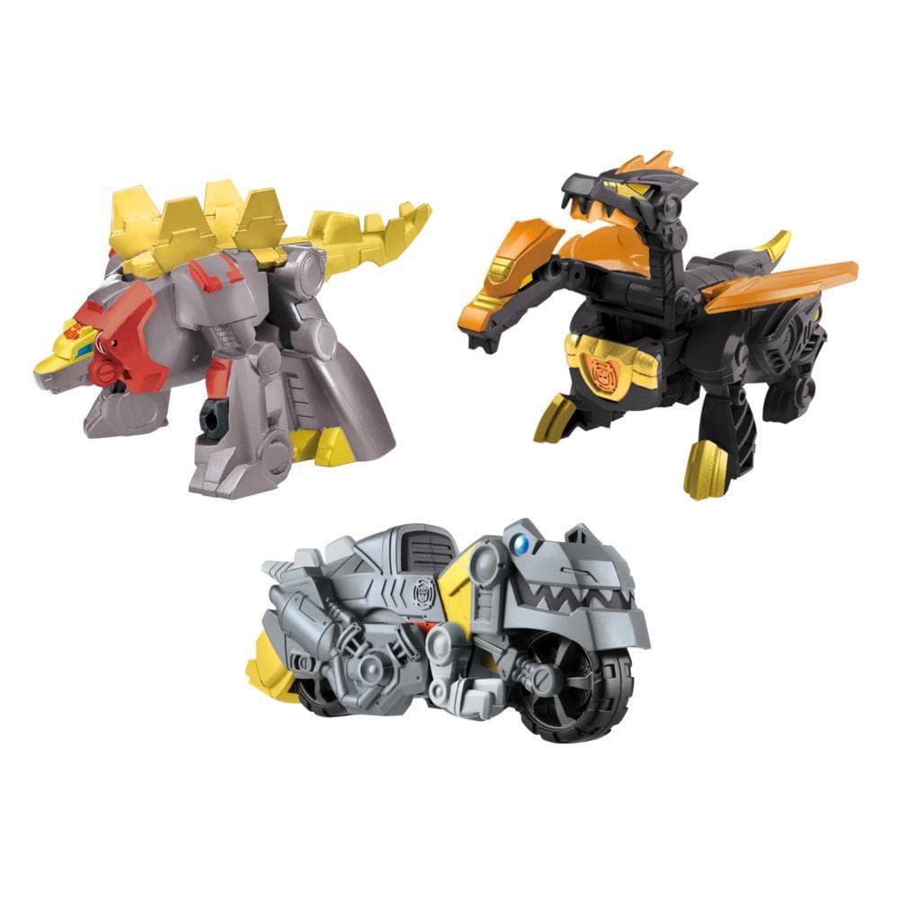 Transformers Dinobot Adventures, 3 figurines de 11 cm Escouade Dinobot, Grimlock, Dinobot Snarl et Predaking, dès 3 ans
