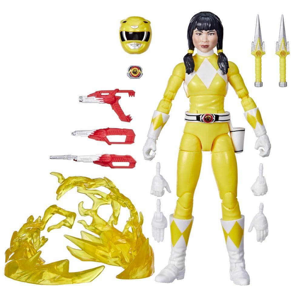 Power Rangers Lightning Collection Remastered, figurine Mighty Morphin Ranger jaune de 15 cm