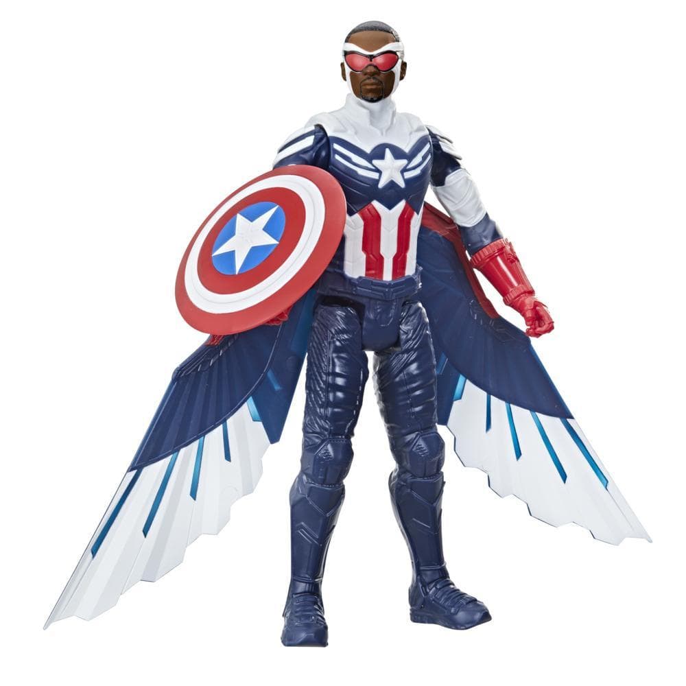 Marvel Studios Avengers Titan Hero Series, figurine Captain America de 30 cm avec des ailes, pour enfants à partir de 4 ans