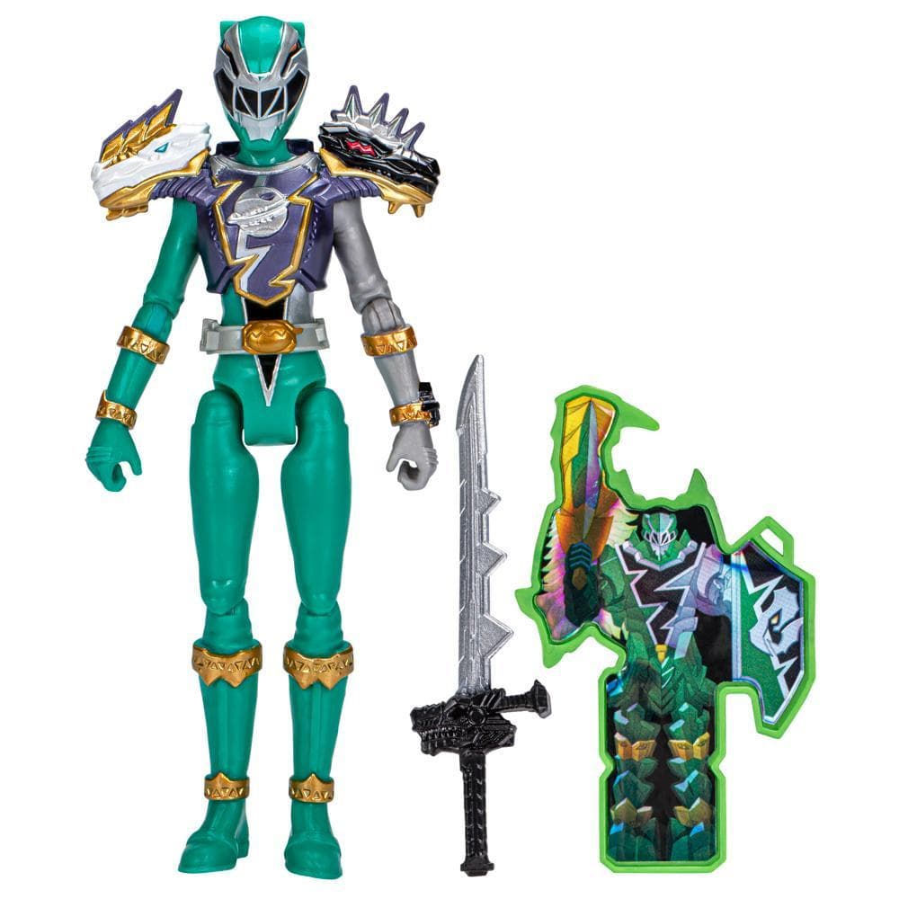 Power Rangers Dino Fury Ranger vert Armure Cosmic, figurine Power Rangers