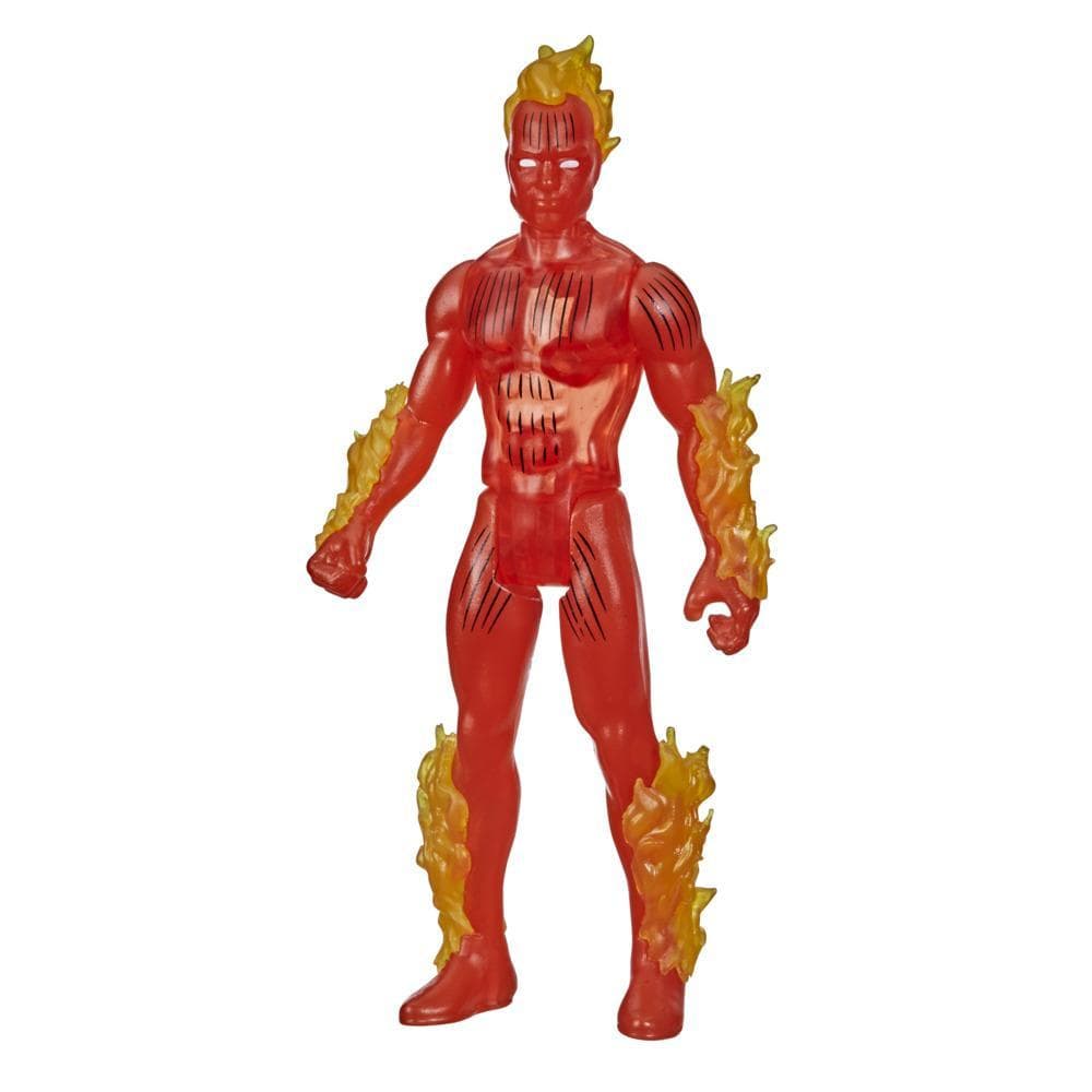 Hasbro Marvel Legends Series, figurine de collection retro Human Torch de 9,5 cm